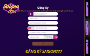 đăng ký saigon777